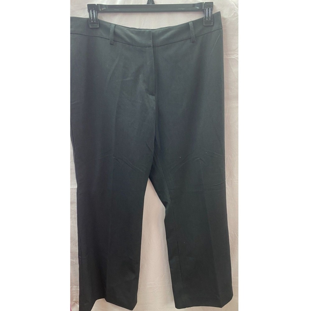 Ruby Rd Petite Black Dress Pants Women 16P Stretch Flat Front Trousers Office